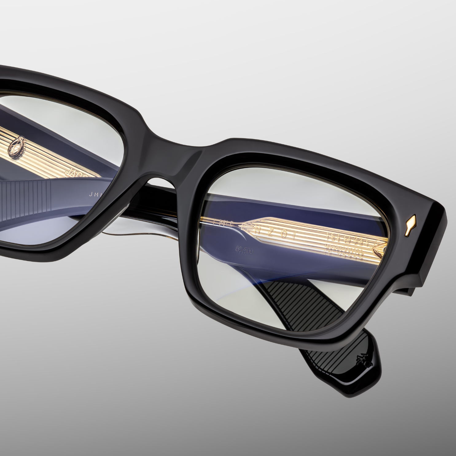 Lunettes De Soleil Jacques Marie Mage ENZO 51-23 - Noir, Verres Bleus - Occasion Bon état
